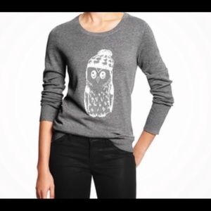 Banana Republic Owl Sweater Sz Large